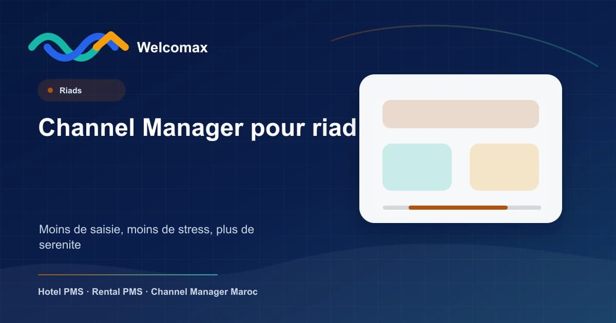 Illustration Channel Manager pour riad au Maroc