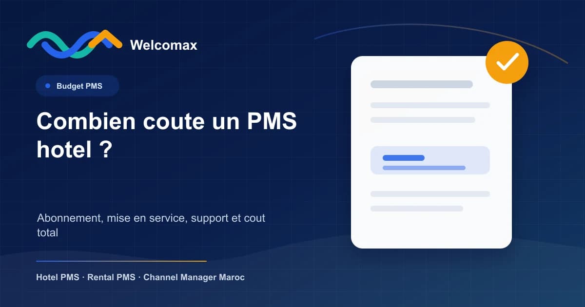 Illustration du coût total d'un PMS hôtelier au Maroc